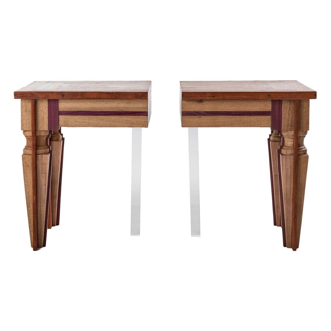 Contemporary Couple of Just Contrast Side Tables by Hillsideout, 2016 For Sale