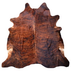 Contemporary Cowhide Rug Brown Tiger