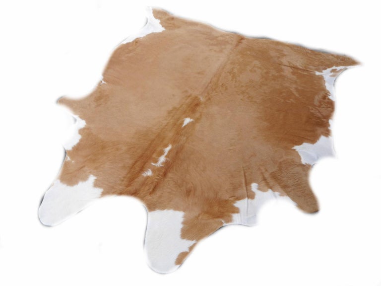Contemporary Cowhide Rug Light Brown Caramel Beige For Sale at 1stdibs
