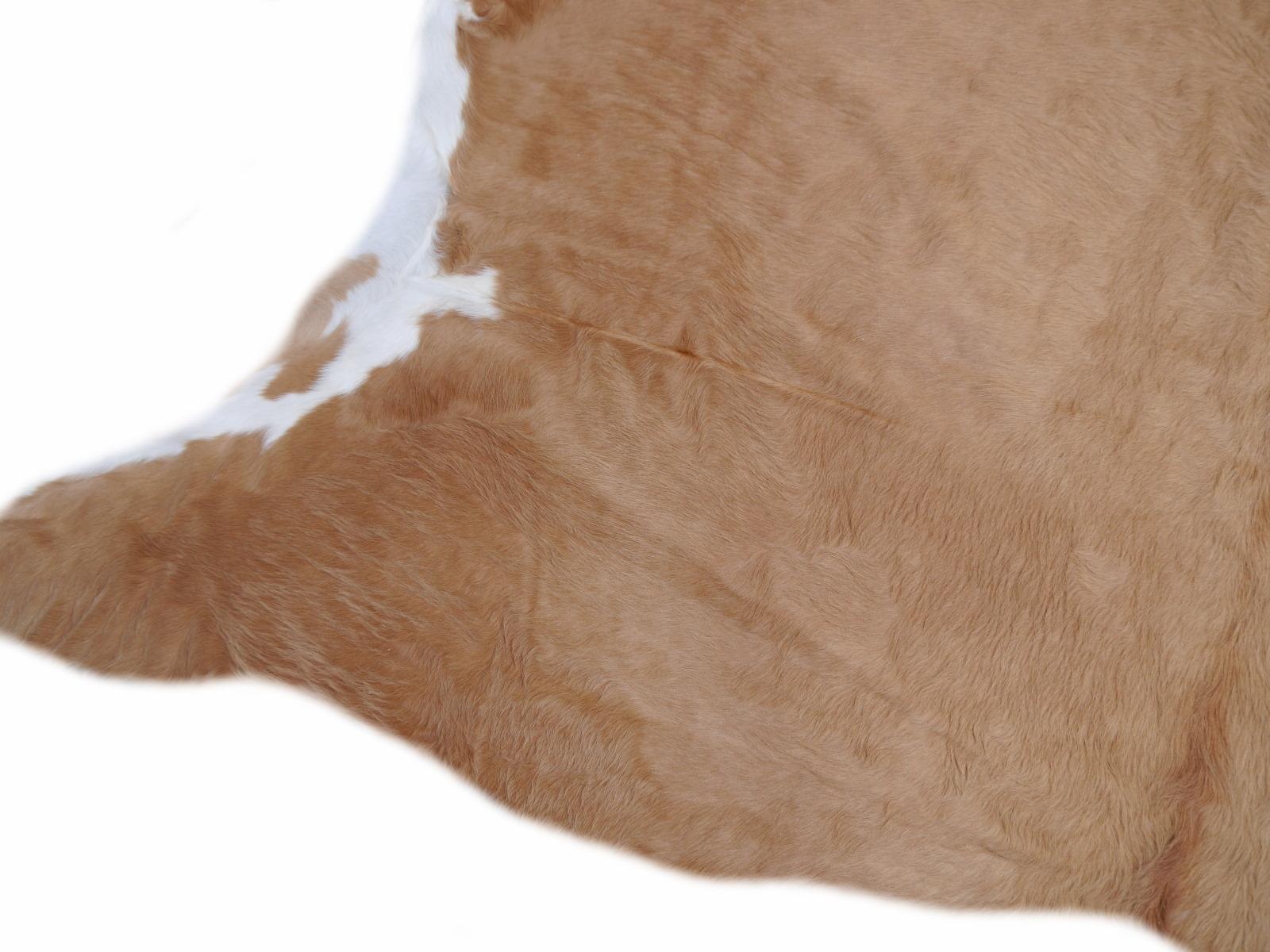 Contemporary Cowhide Rug Light Brown Caramel Beige 3