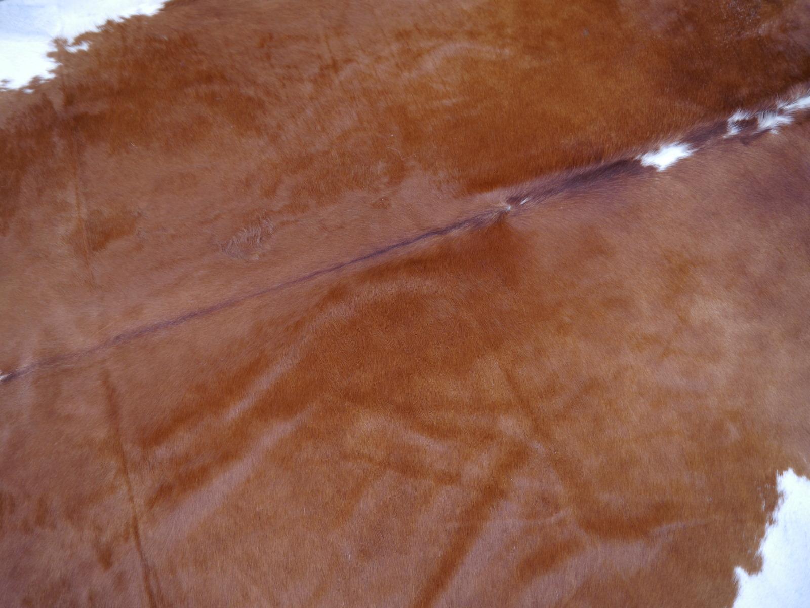 Contemporary Cowhide Rug Light Brown Caramel Beige 3