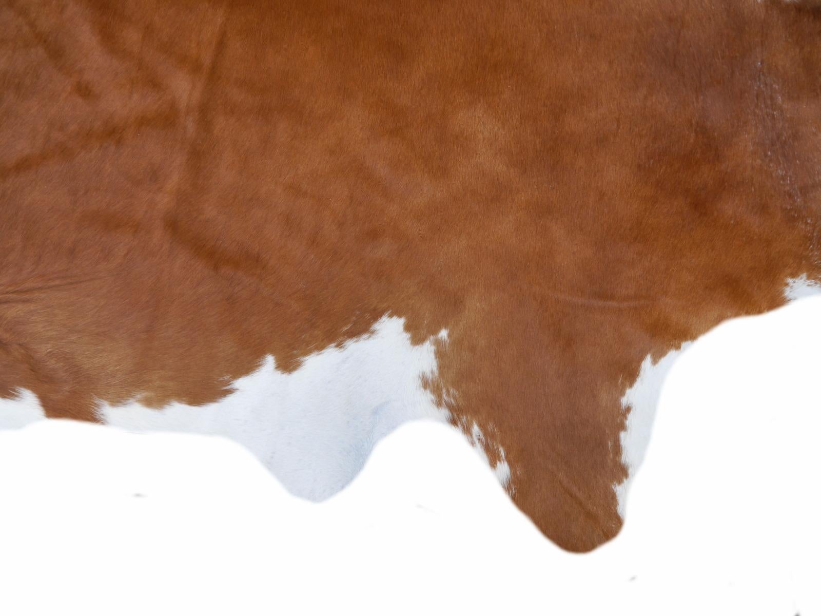 Contemporary Cowhide Rug Light Brown Caramel Beige 4