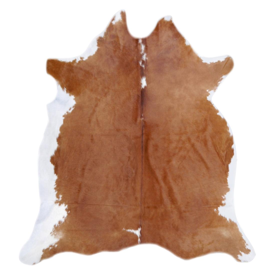 Contemporary Cowhide Rug Light Brown Caramel Beige