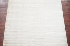Contemporary Cream Bamboo Silk Rug