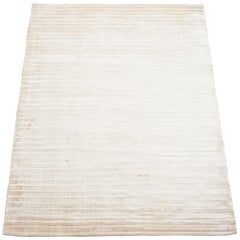 Contemporary Cream Bamboo Silk Rug