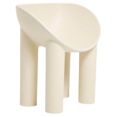 Contemporary Cream Fiberglass Chair, Roly-Poly Dining Chair by Faye Toogood