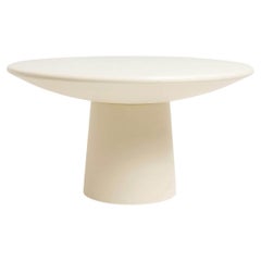 Contemporary Cream Fiberglass Table, Roly-Poly Dining Table by Faye Toogood