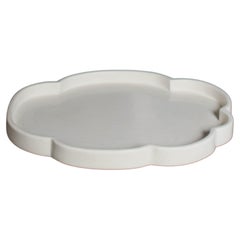 Contemporary Cream Lacquer Cloud Design Tray by Robert Kuo, Limited Edition