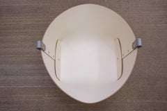 Contemporary Cream Leather with Grey Detail Pinetti Ovo Basket