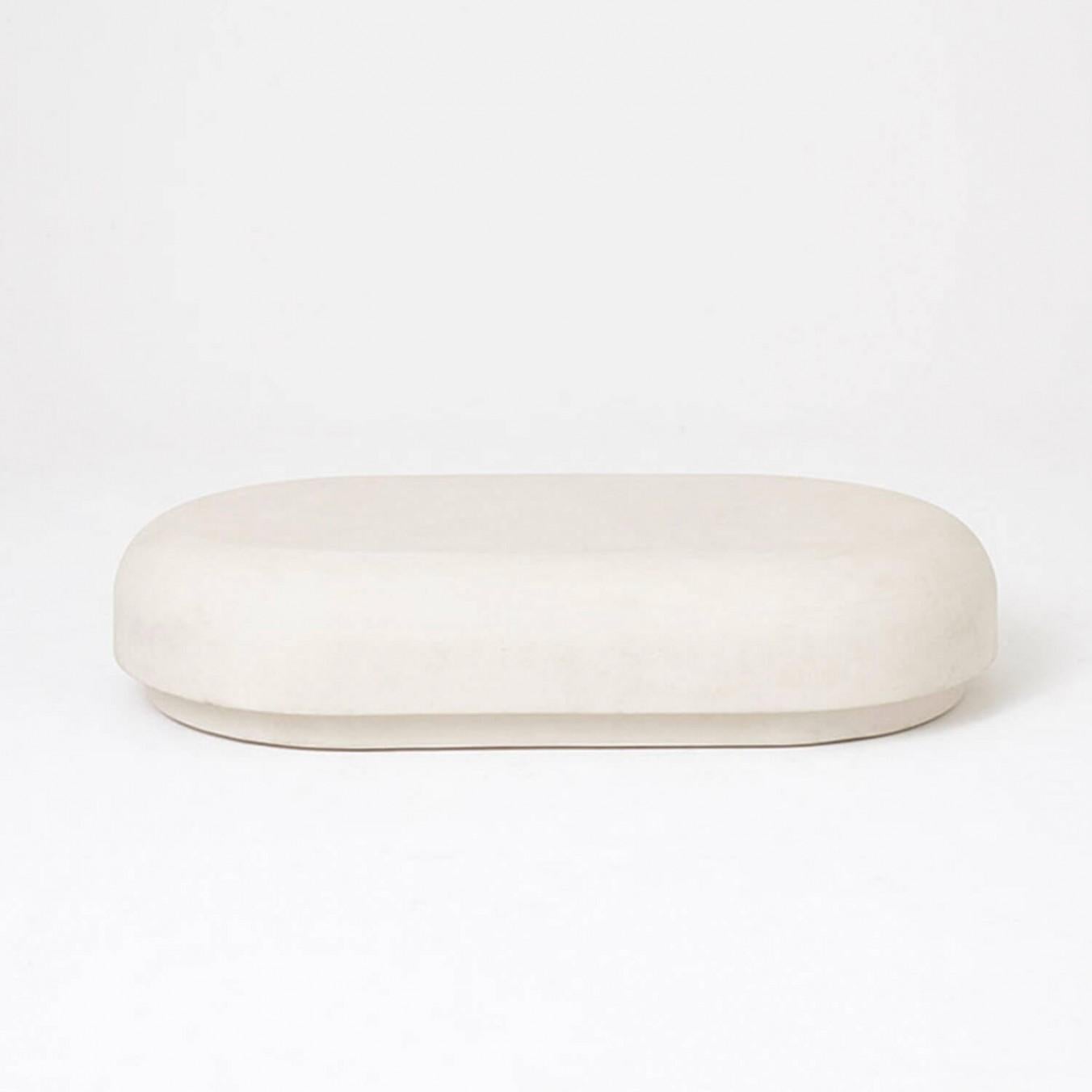 Contemporary cream plaster table - Roly Poly Low Table by Faye Toogood. 
This is shown in the cream plaster finish. 

Design: Faye Toogood
Material: Sealed Reinforced Plaster
Available also in chalk, storm or charcoal finish, please contact