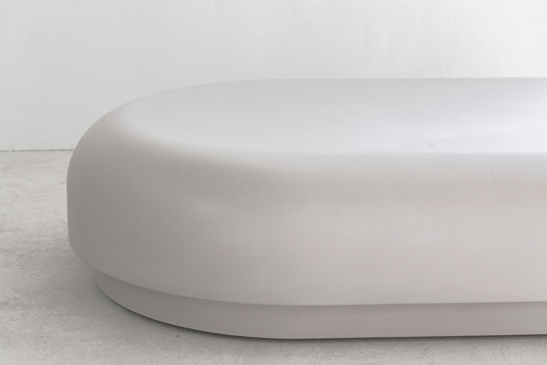 Contemporary Cream Plaster Table, Roly-Poly Low Table by Faye Toogood For Sale 1