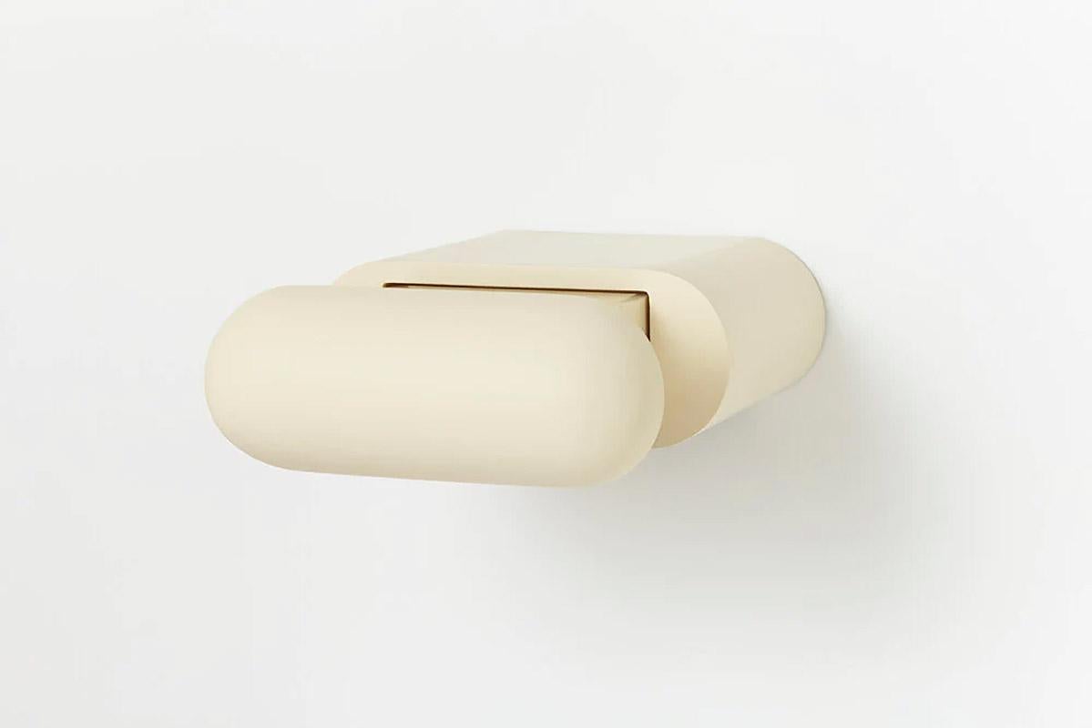 Contemporary wooden cantilever drawer, Roly-Poly by Faye Toogood
This is shown in the cream wooden finish. 

A self-contained drawer sculpted in a curvilinear form. The runners are engineered to slide to a gentle close.

This product is meticulously