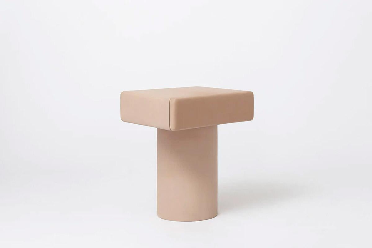 Contemporary cream wooden nightstand, Roly-Poly by Faye Toogood 3