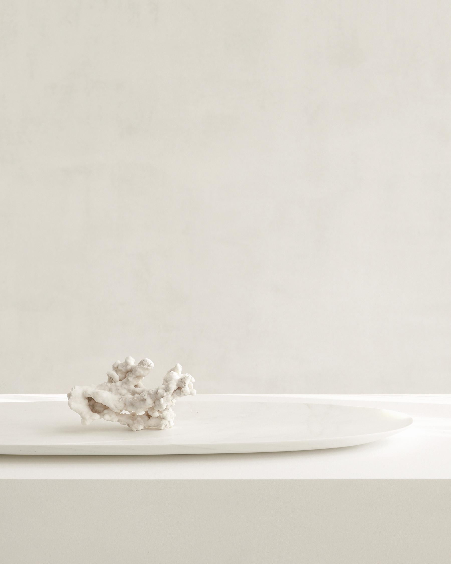 British Contemporary Cremo Delicato Marble Sepia Trey by Homefolks For Sale