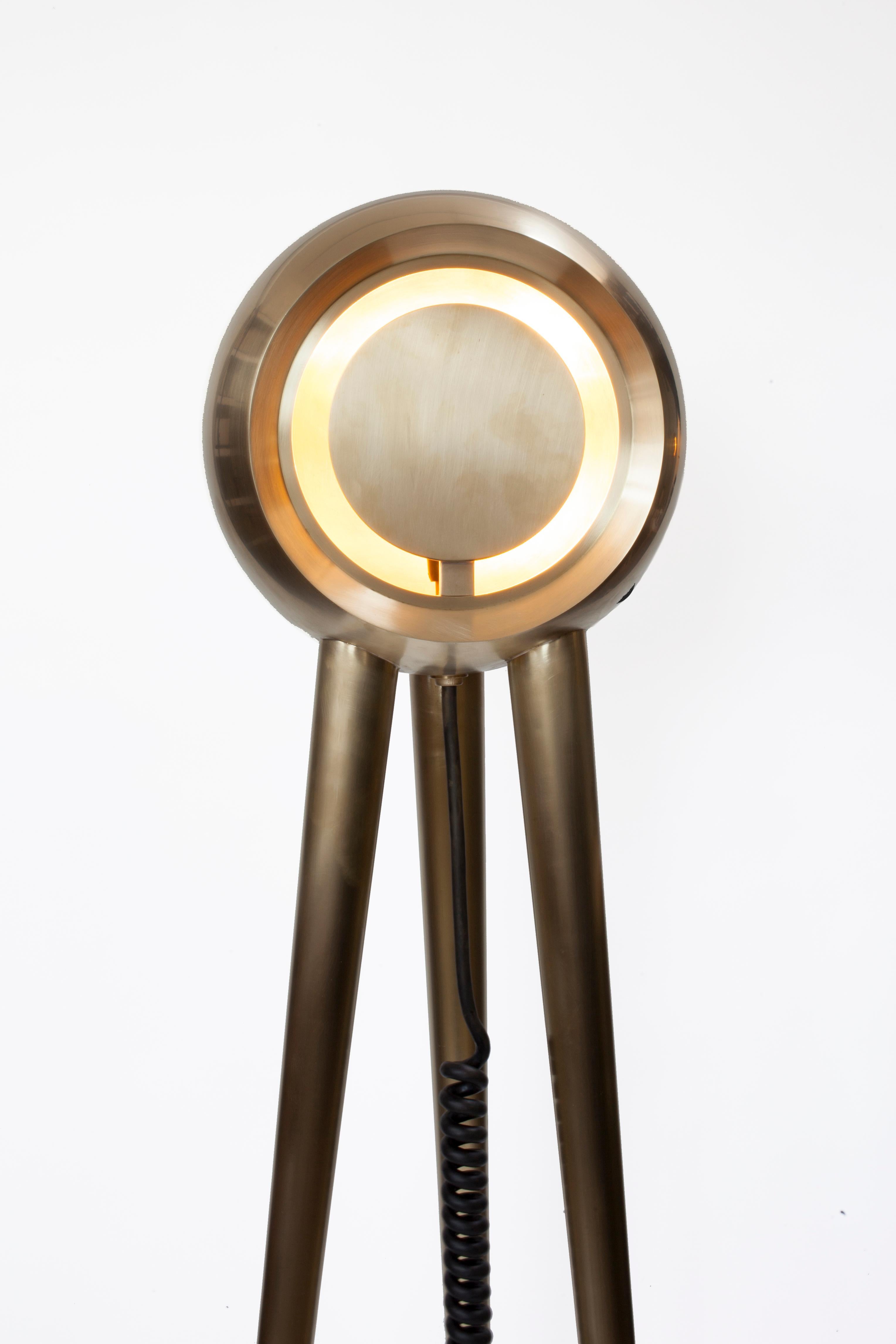 Brushed Crepuscule Floor Lamp by Material Lust, 2015 For Sale