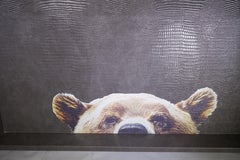 Contemporary Crocodile Effect Extra Large Brown Bear Tray
