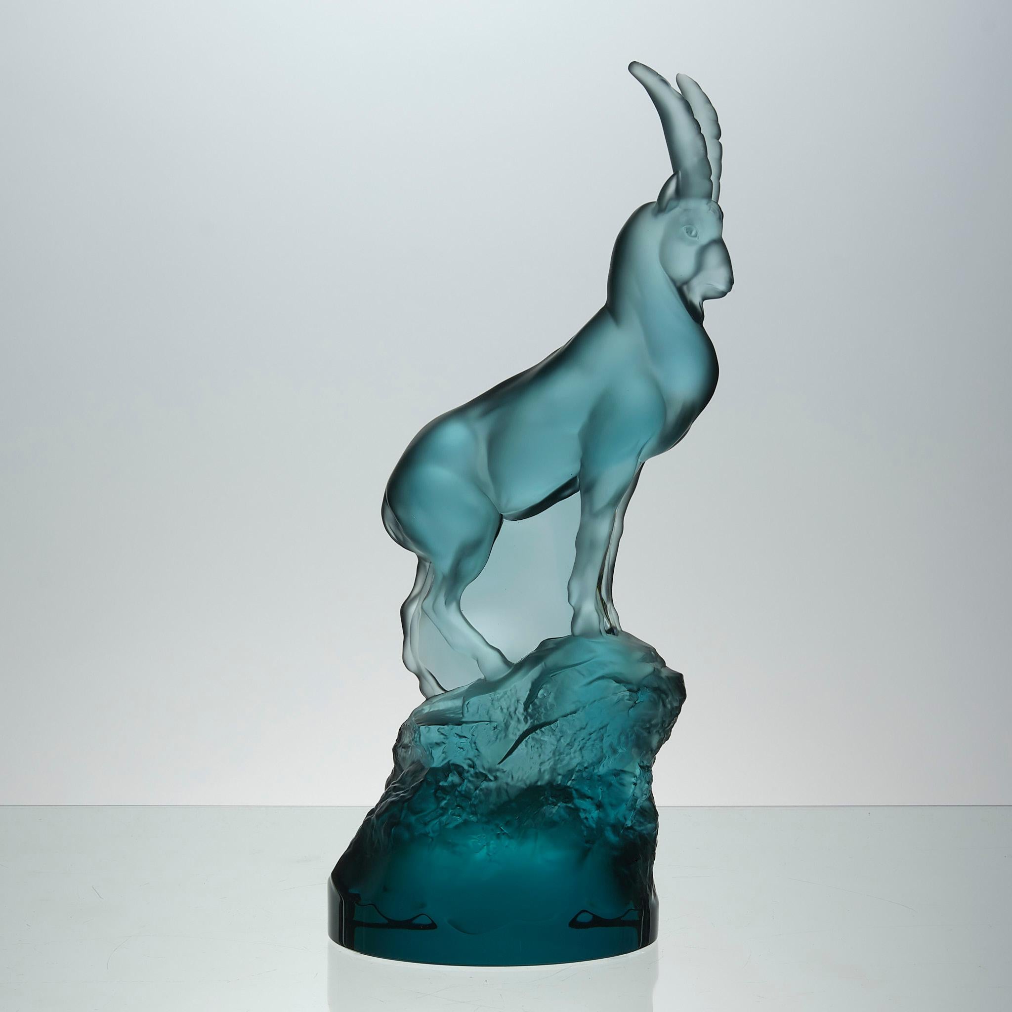 Art Déco Scultura contemporanea in vetro cristallo intitolata 