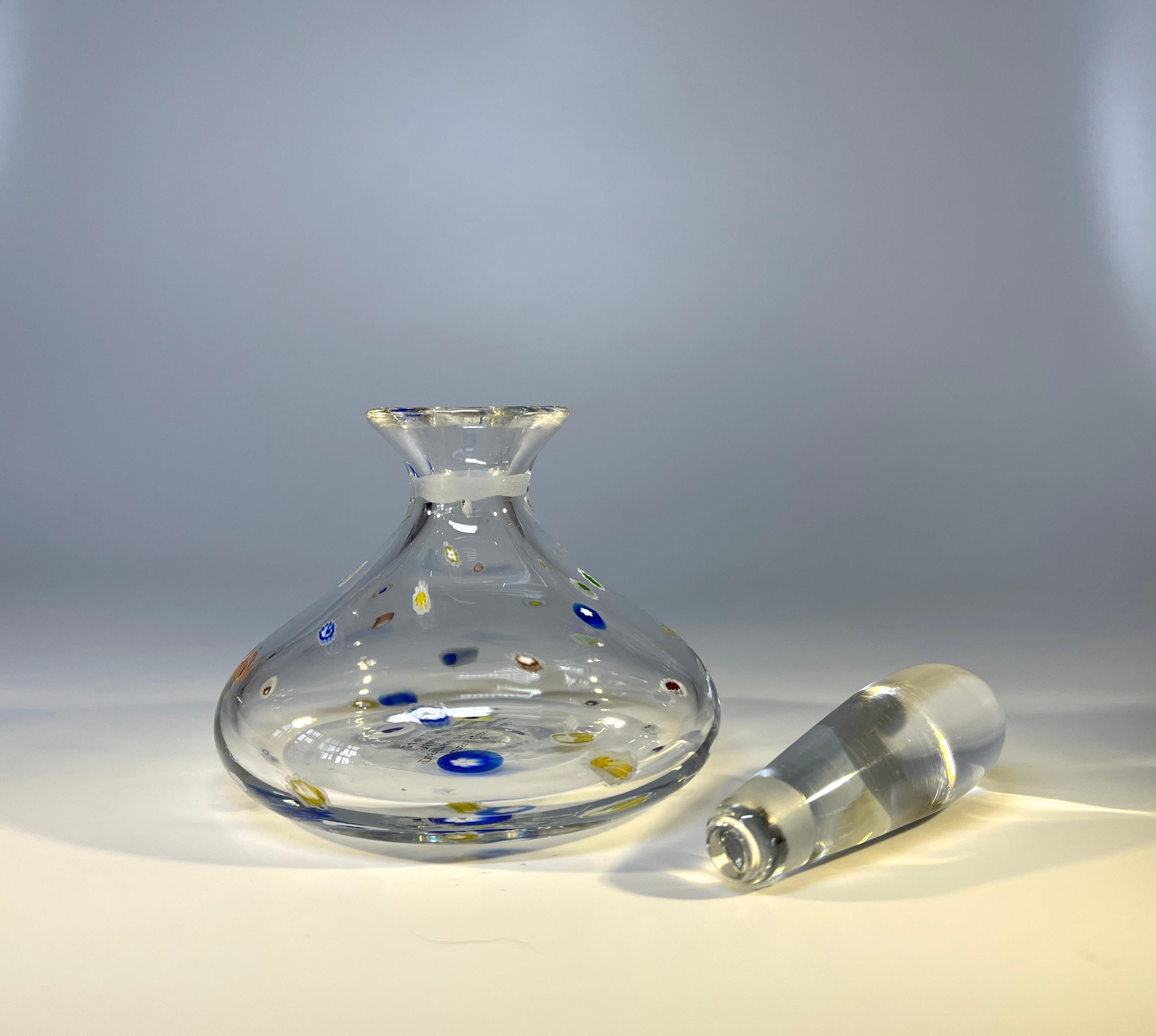 English Contemporary Crystal Murrine Perfume Bottle Mike Hunter Twists Studio Scotland