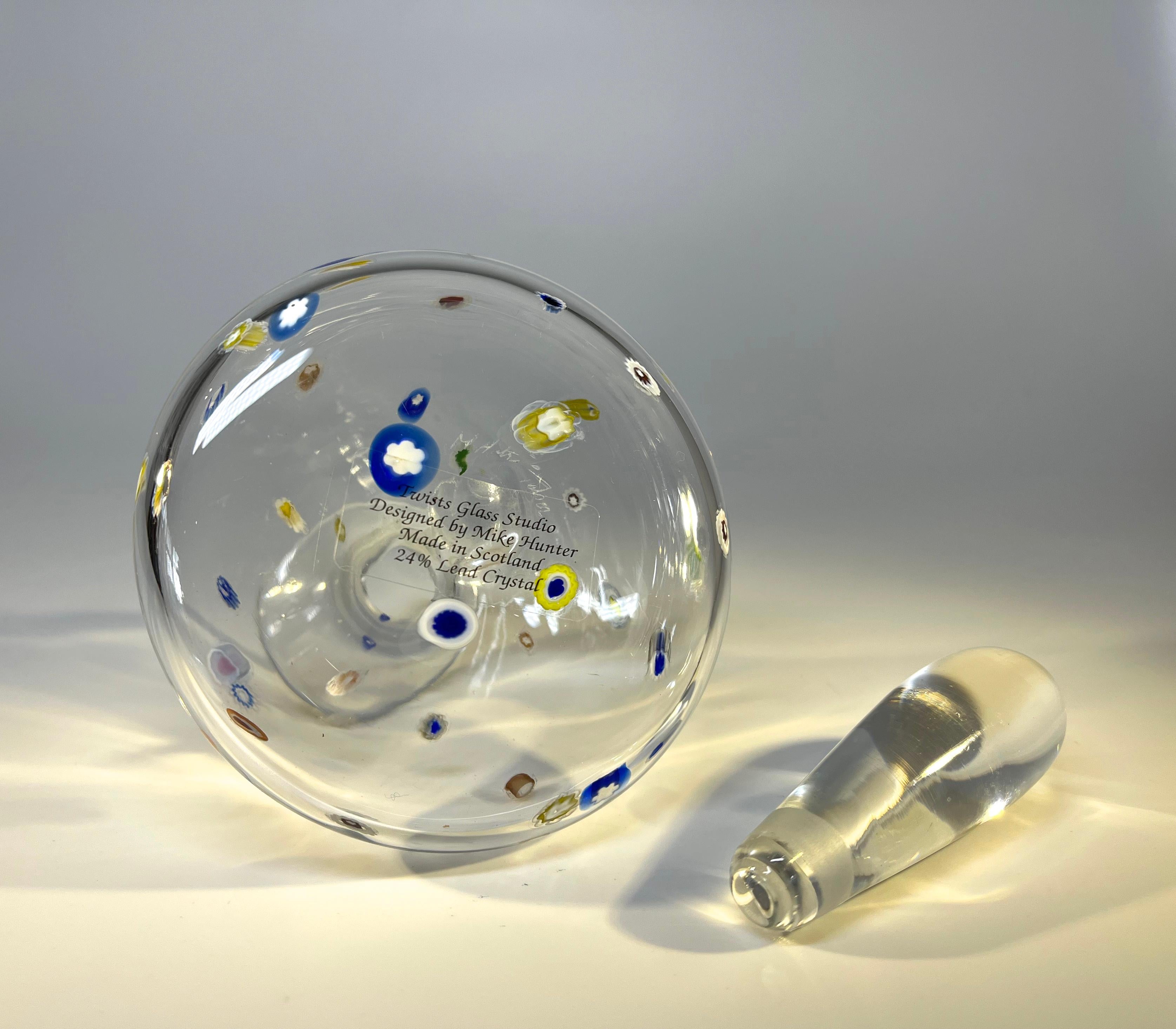 Contemporary Crystal Murrine Perfume Bottle Mike Hunter Twists Studio Scotland 1