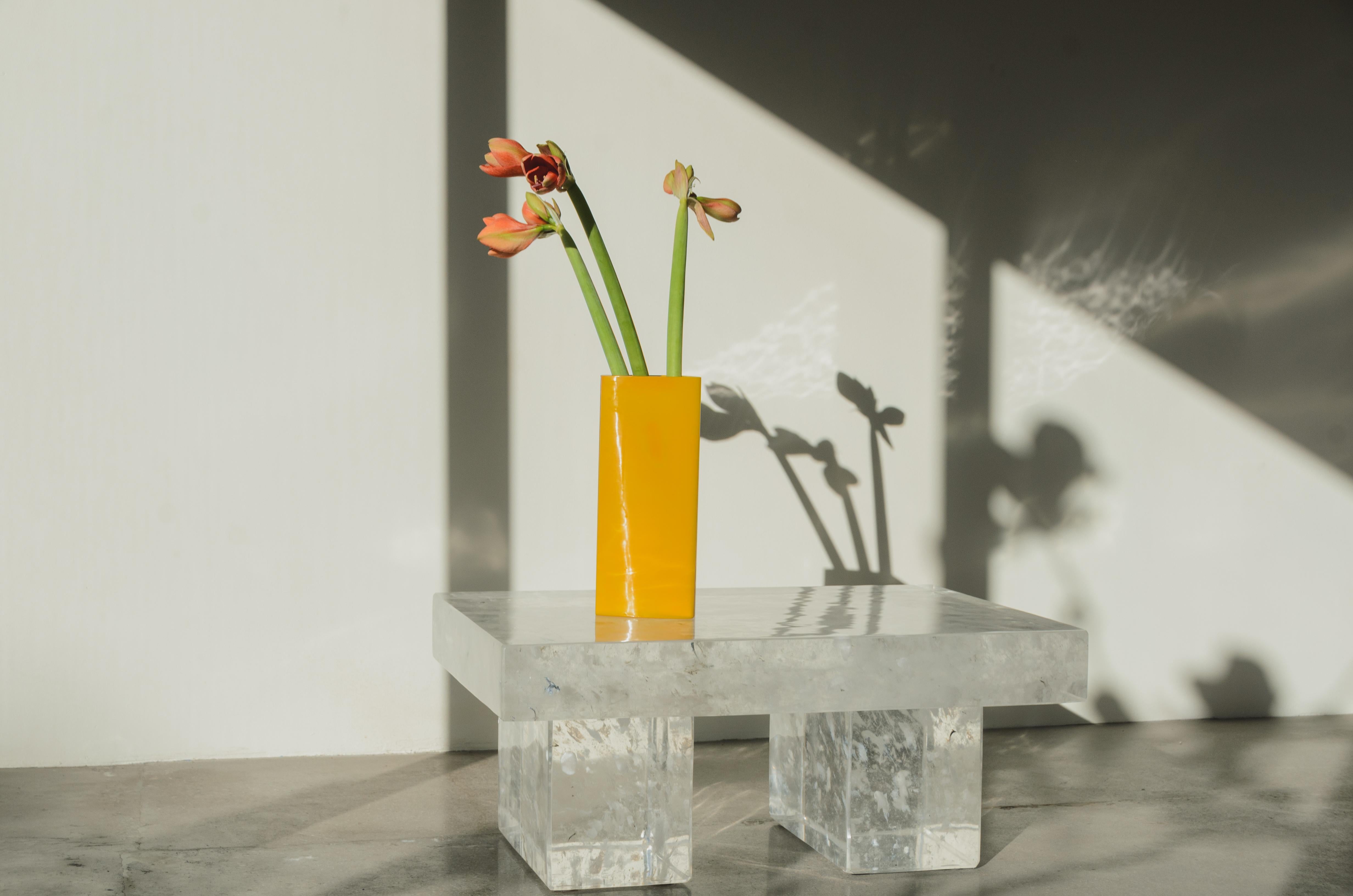 XXIe siècle et contemporain Table contemporaine 3 pièces en cristal par Robert Kuo, édition limitée  en vente