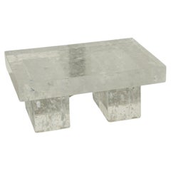 3 Piece Contemporary Crystal Table by Robert Kuo, Limited Edition 
