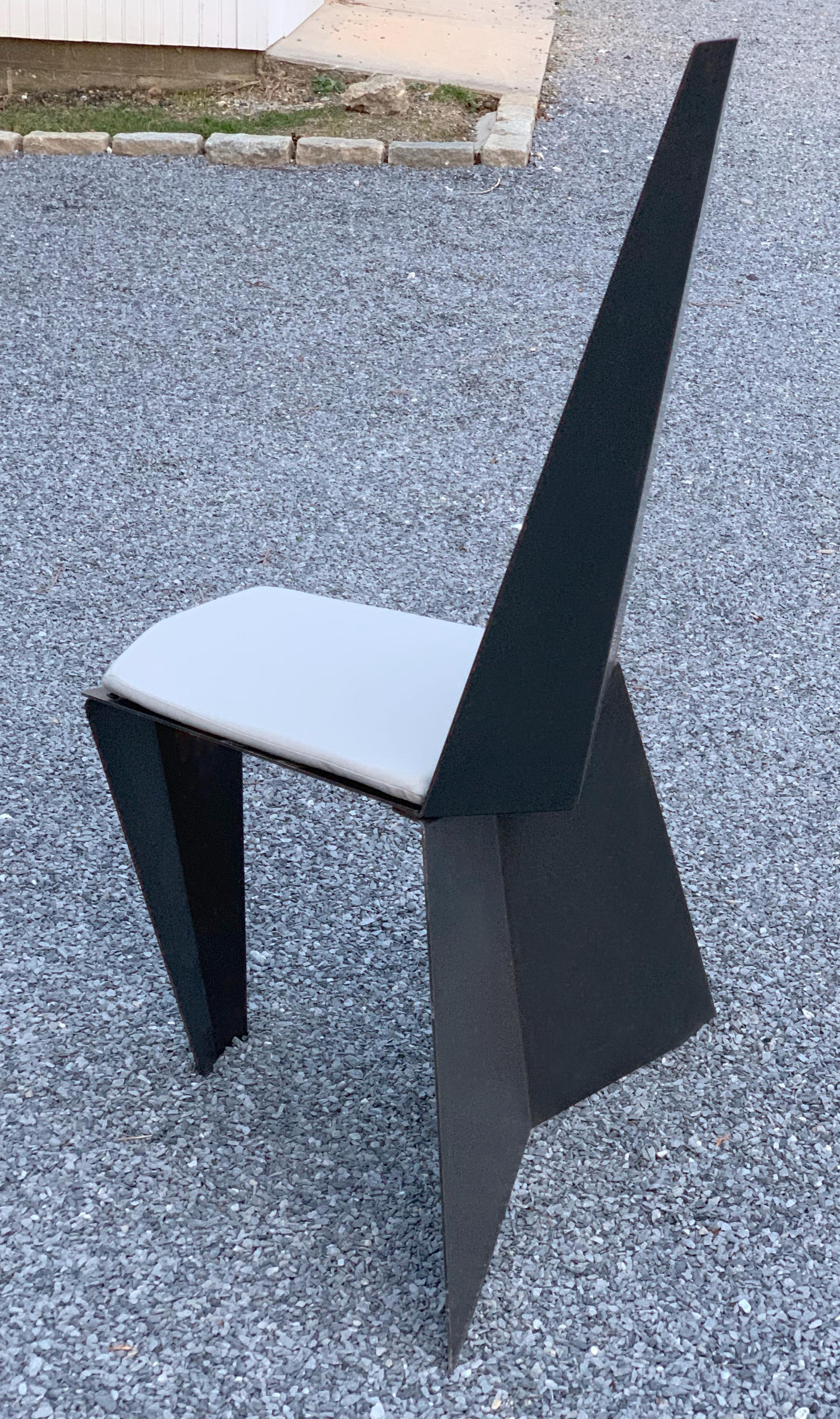 Contemporary Indoor/Outdoor Crystallized Chair in Recycled Metal, Minimal Style For Sale 10