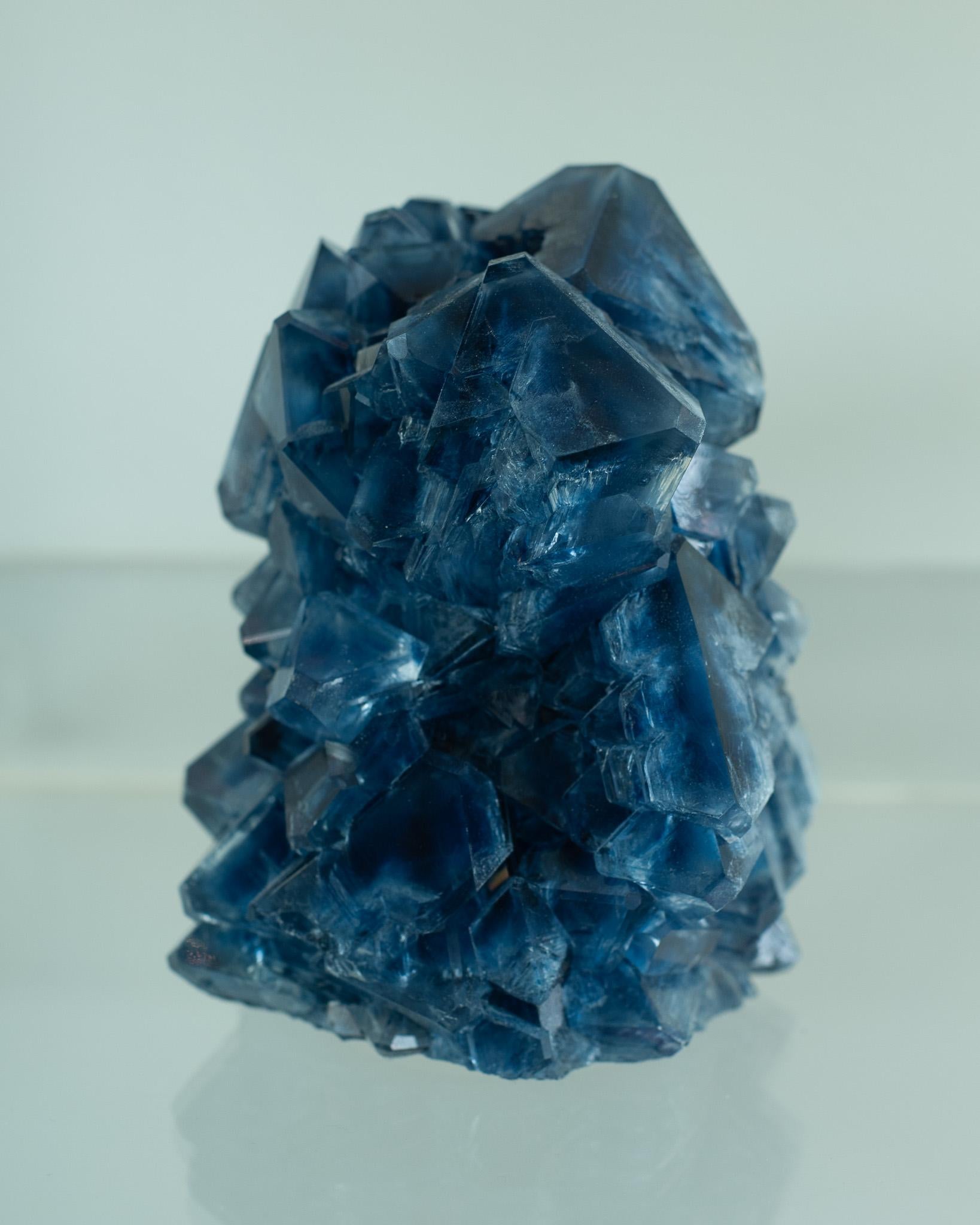 Contemporary Crystallized Vase in Blue by Isaac Monté, Netherlands In New Condition For Sale In Toronto, ON