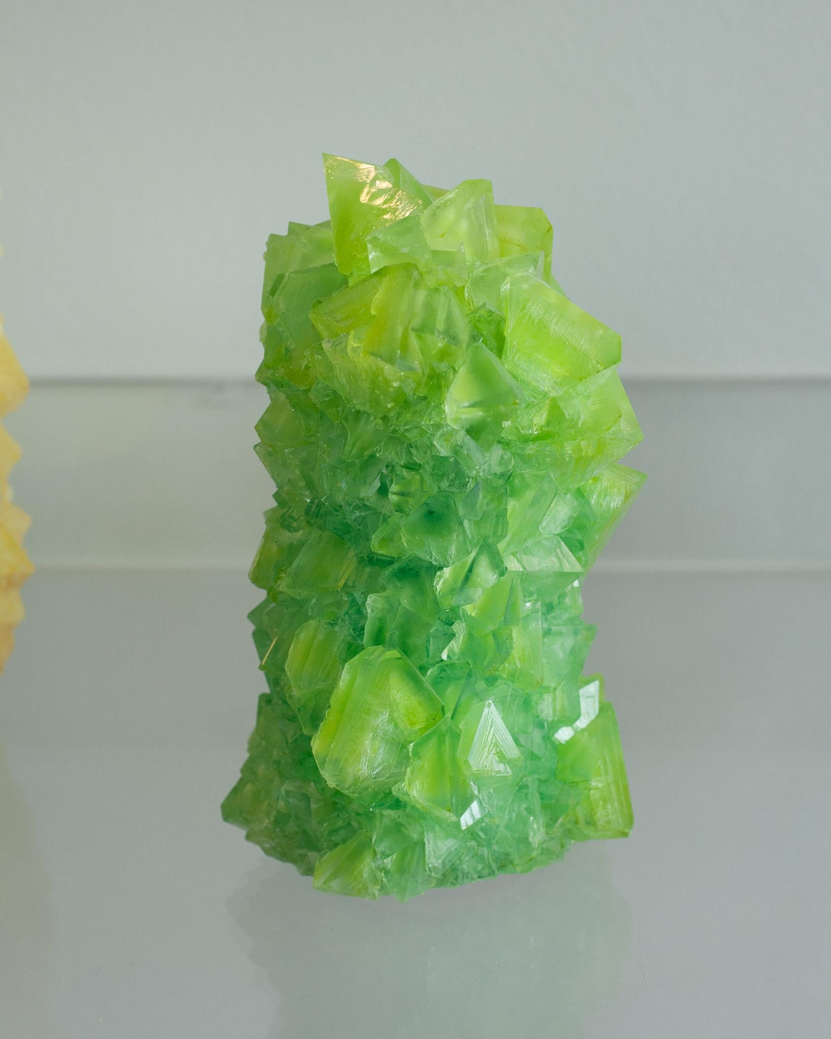 Contemporary Crystallized Vase in Green by Isaac Monté, Netherlands In New Condition For Sale In Toronto, ON