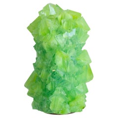 Contemporary Crystallized Vase in Green by Isaac Monté, Netherlands