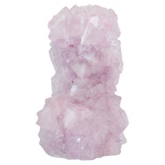 Contemporary Crystallized Vase in Soft Pink by Isaac Monté, Netherlands