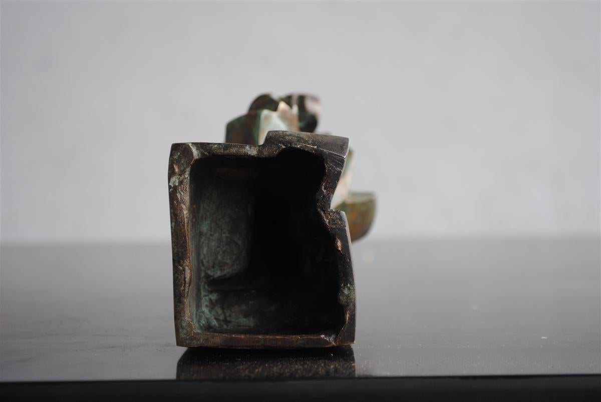 Testa cubista contemporanea in bronzo di Perrine Le Bars In condizioni buone in vendita a Marseille, FR