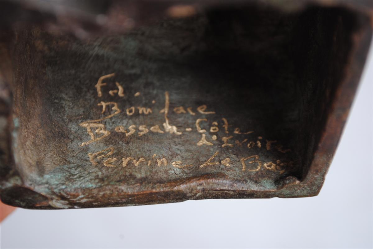 Testa cubista contemporanea in bronzo di Perrine Le Bars in vendita 2
