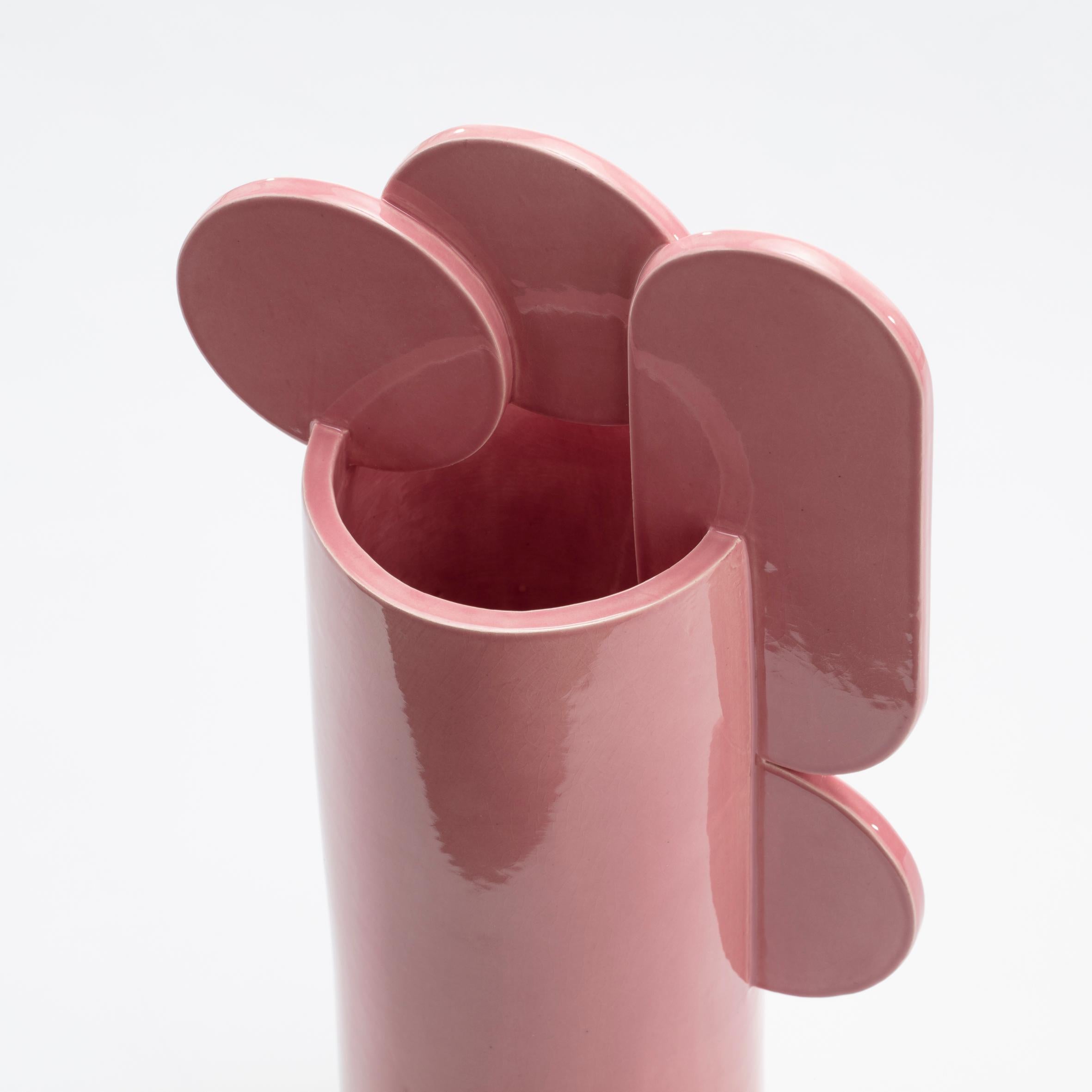 Contemporary Cuorecarpenito Pink Ceramic Vase Bubble Family Collection In New Condition For Sale In Reggio Emilia, IT
