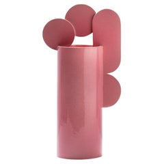 Contemporary Cuorecarpenito Pink Ceramic Vase Bubble Family Collection