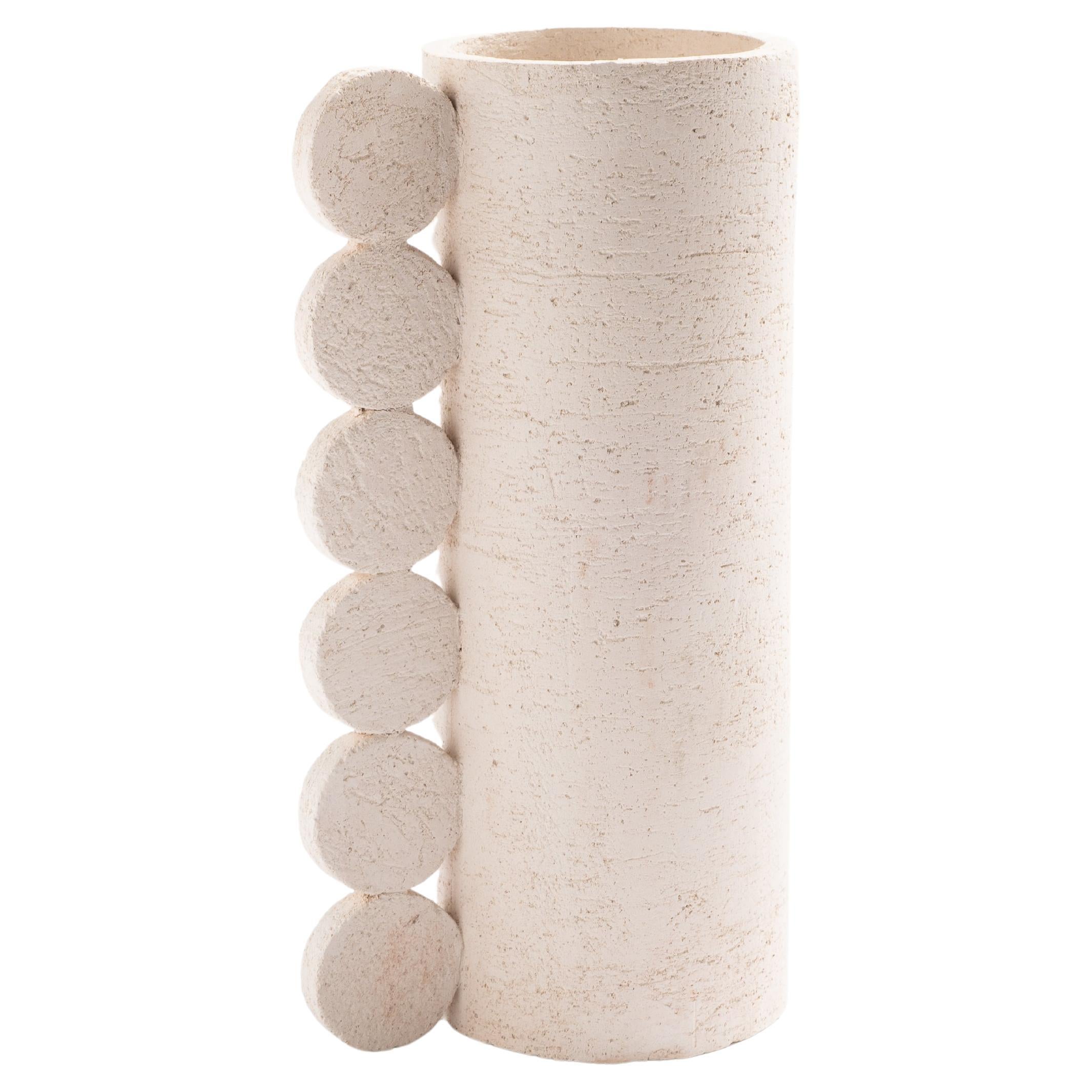 Vase contemporain CuoreCarpenito Terracotta White Collection Bibi Australe en vente