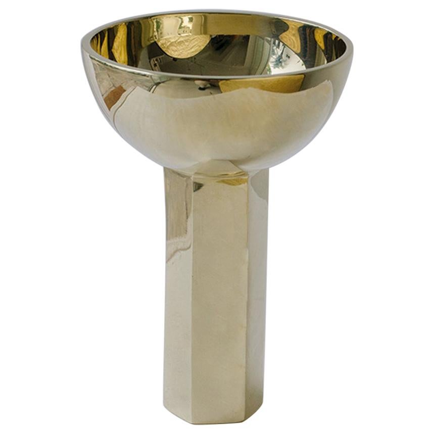 "Chalice" Contemporary Sculptural piece in Cast Brass by Estudio Orth For Sale