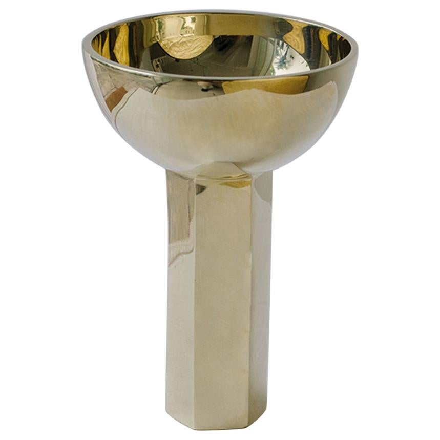 "Chalice" Contemporary Sculptural piece in Cast Brass by Estudio Orth