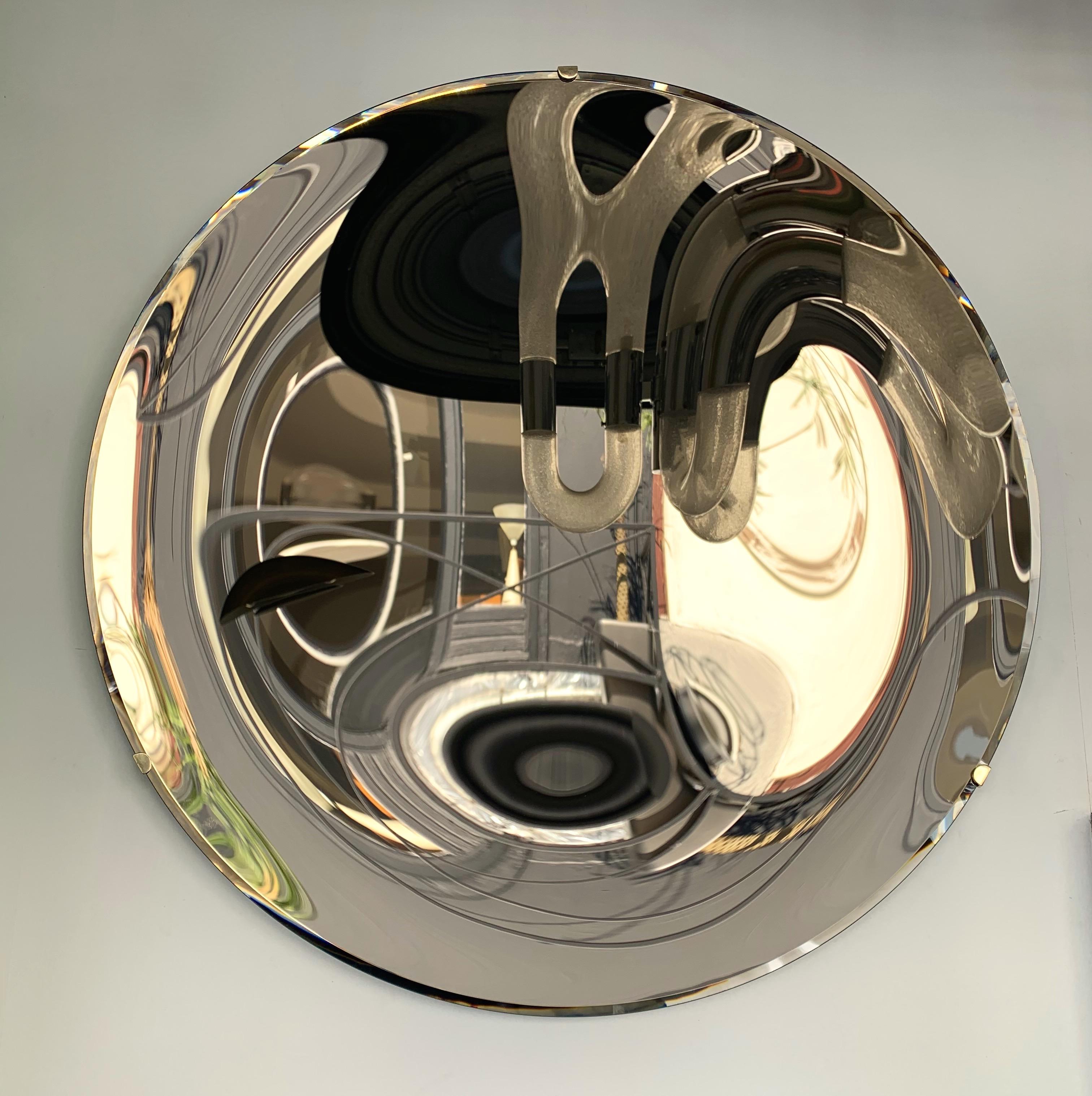 Contemporary Curve Bronze Mirror, Italy 2