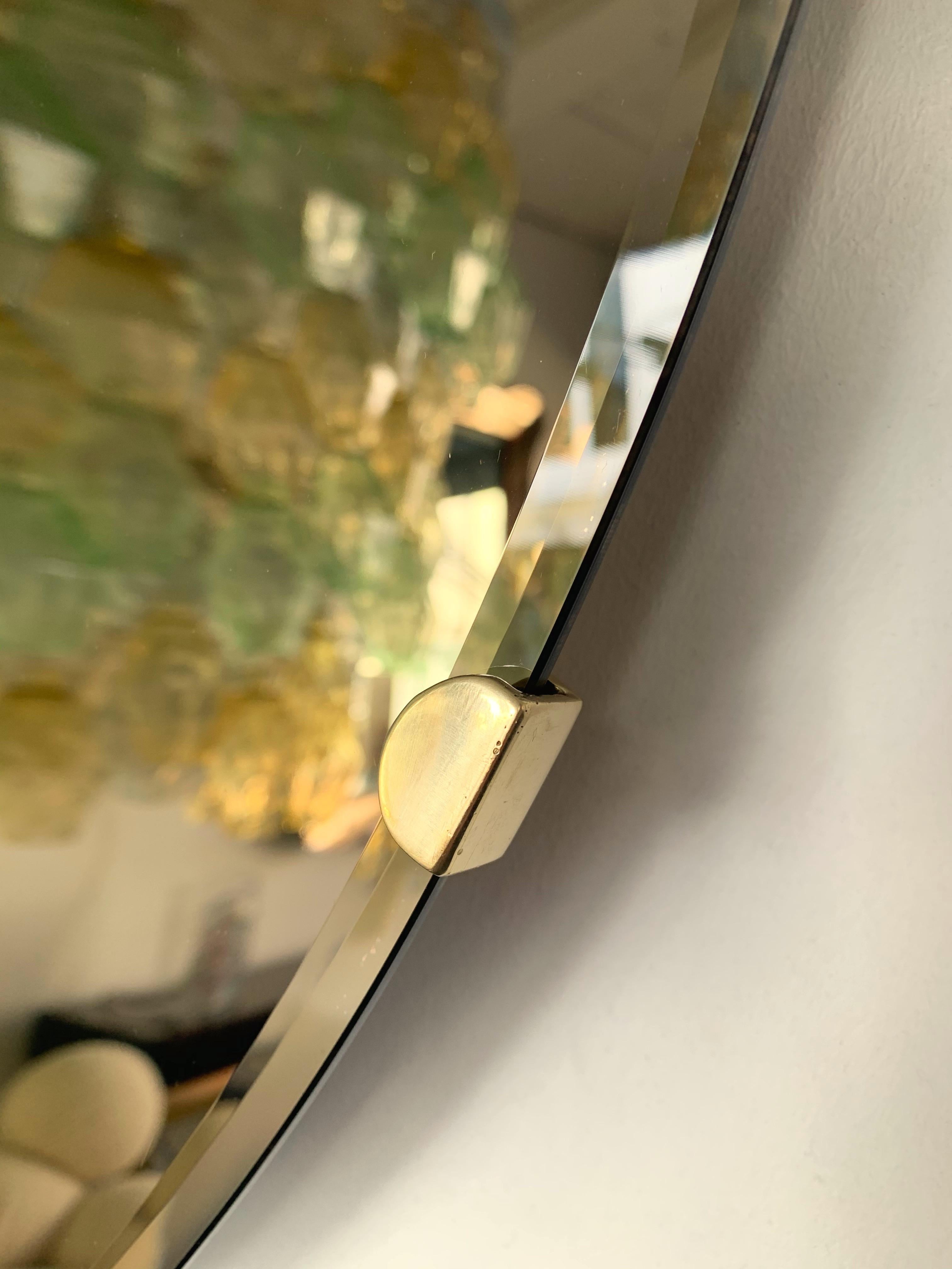 Contemporary Concave Curve Gold-Bronze-Spiegel, Italien (Italienisch) im Angebot
