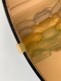 Contemporary Pink Champagne Concave Curve Mirror, Italy