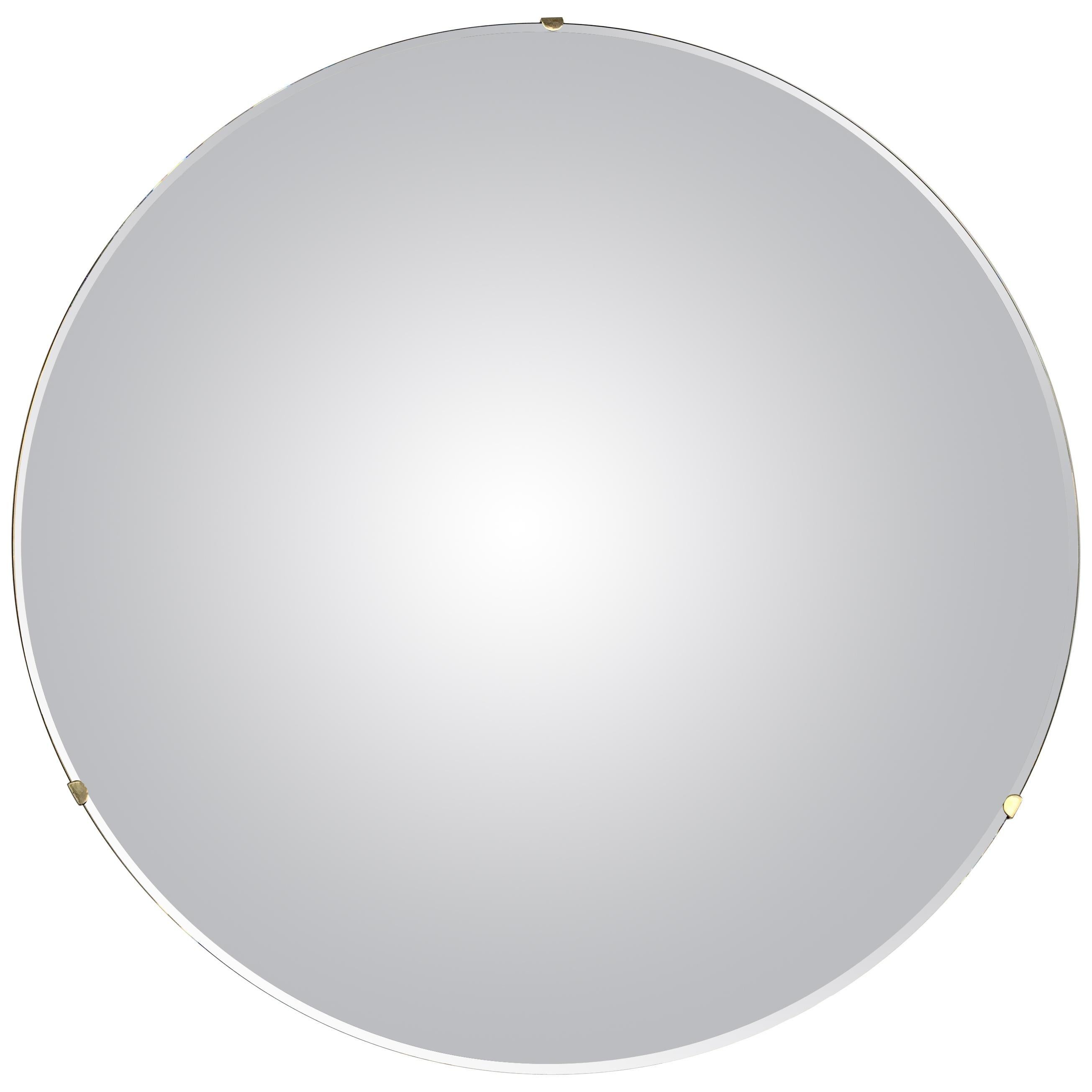 Contemporary Gold Bronze Concave Curve Mirror, Italy