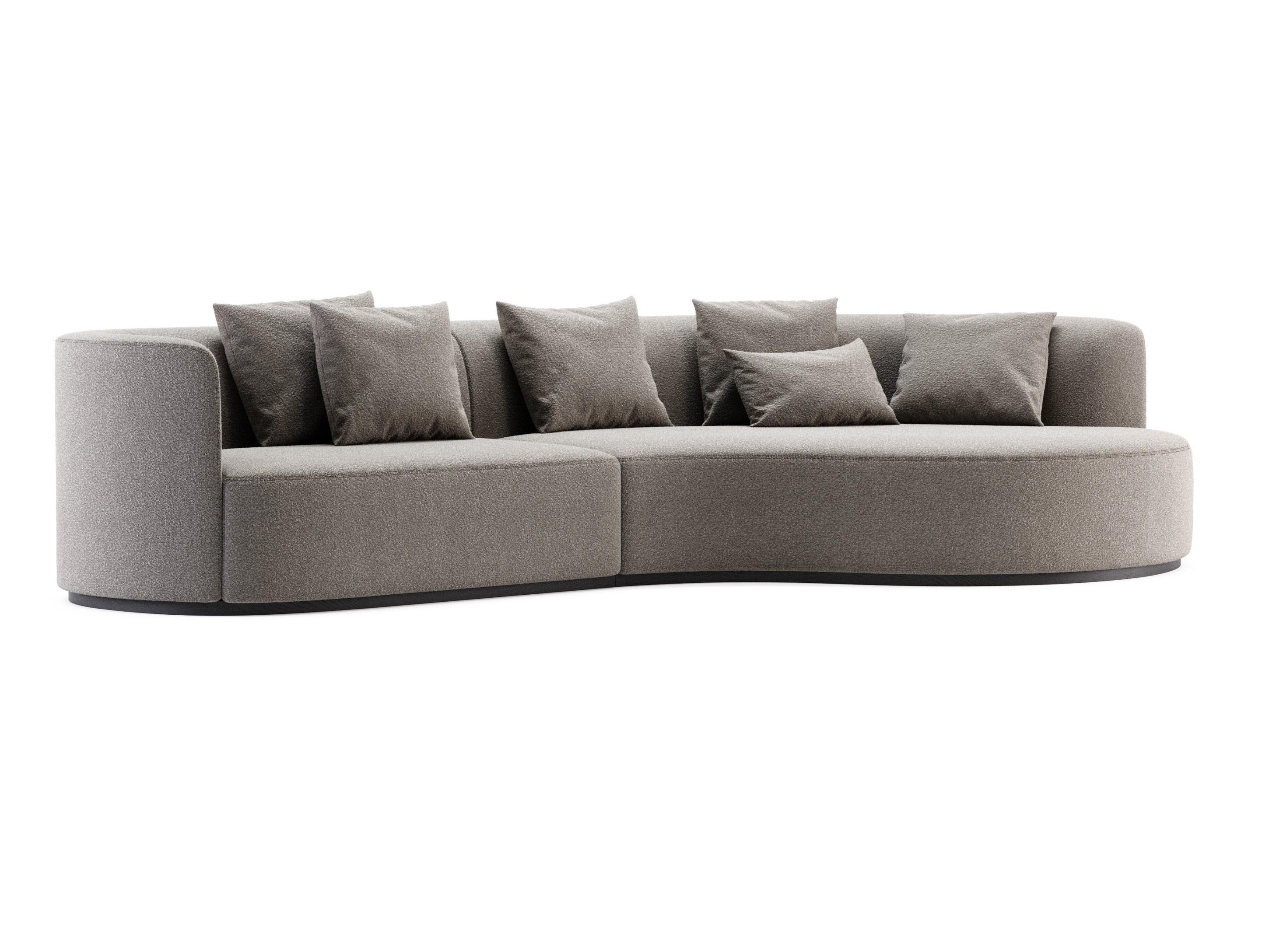 Moderne Canapé 3 canapés incurvés avec chaise arrondie en vente