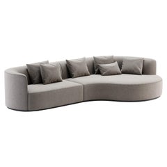 Curved 3 Seater Sofa with Rounded Chaise