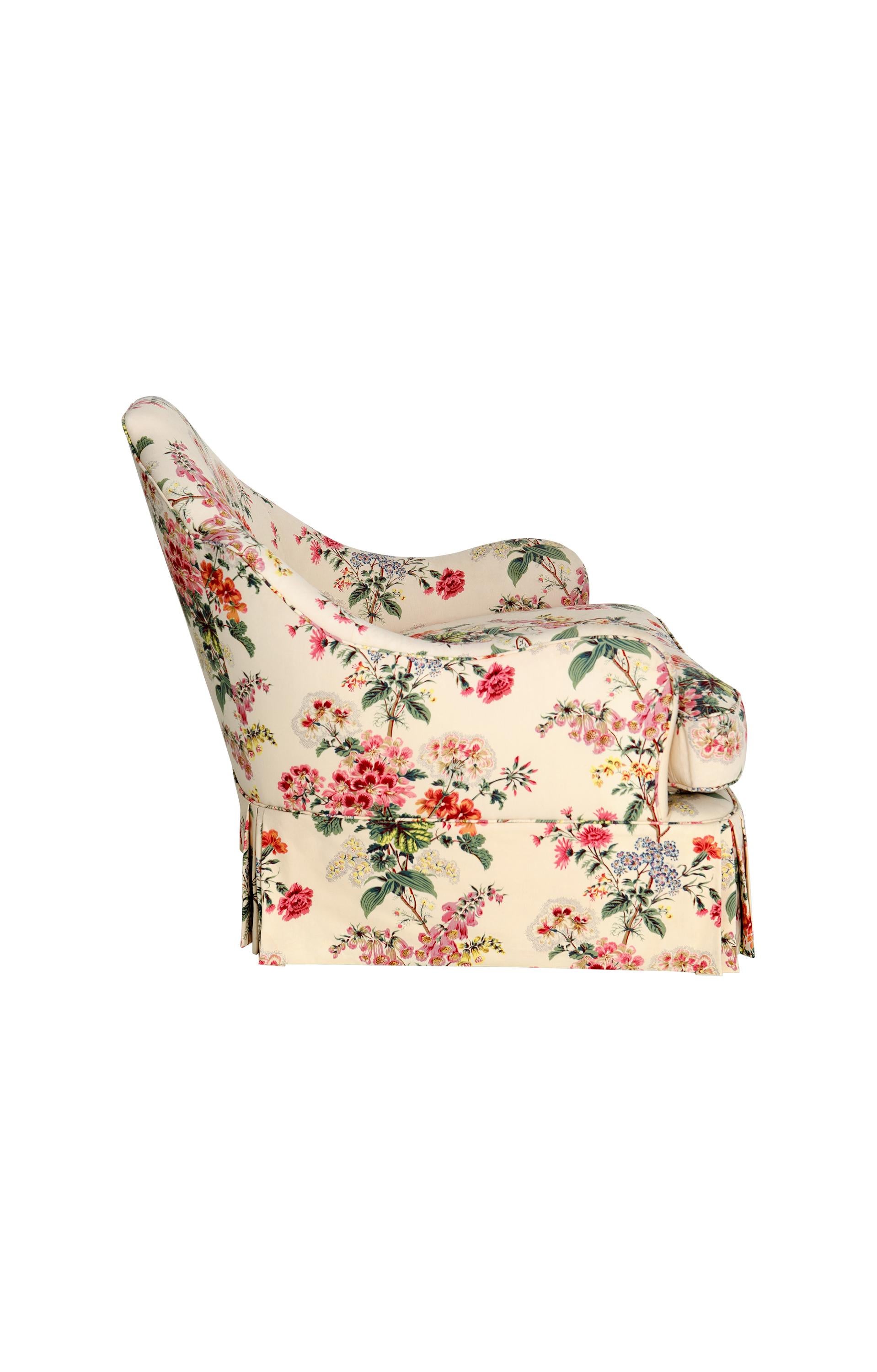 squashy chintz armchair