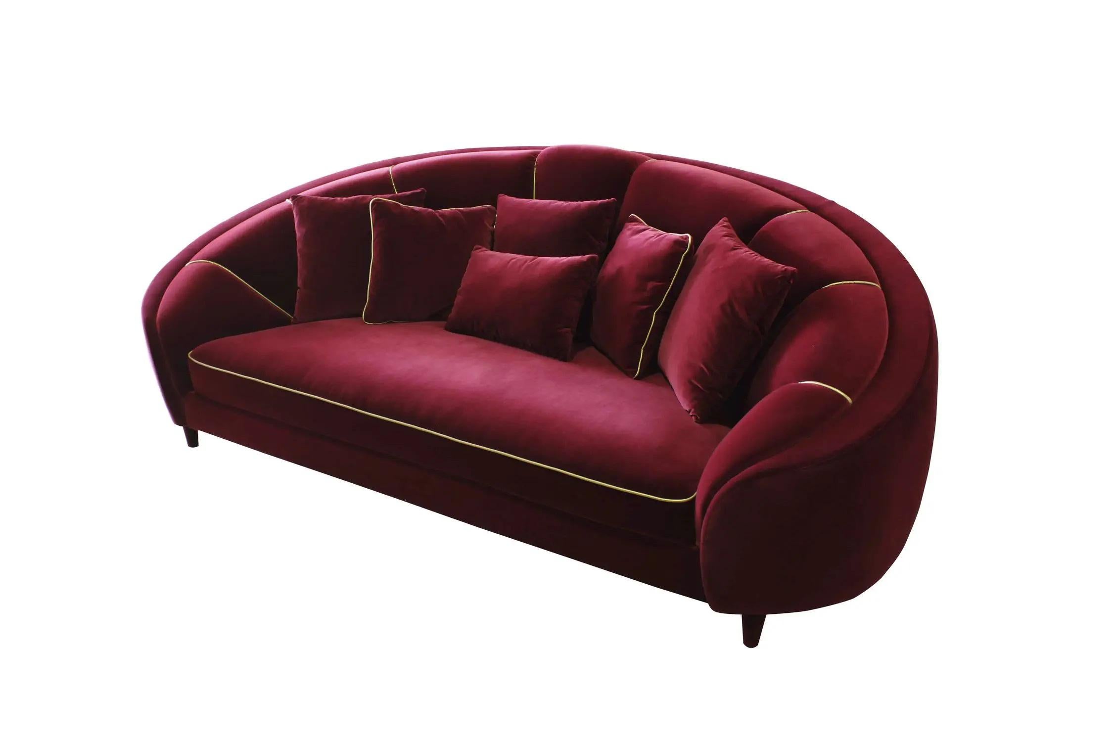 Sofa im Art-déco-Stil mit geschwungener Silhouette (Portugiesisch) im Angebot