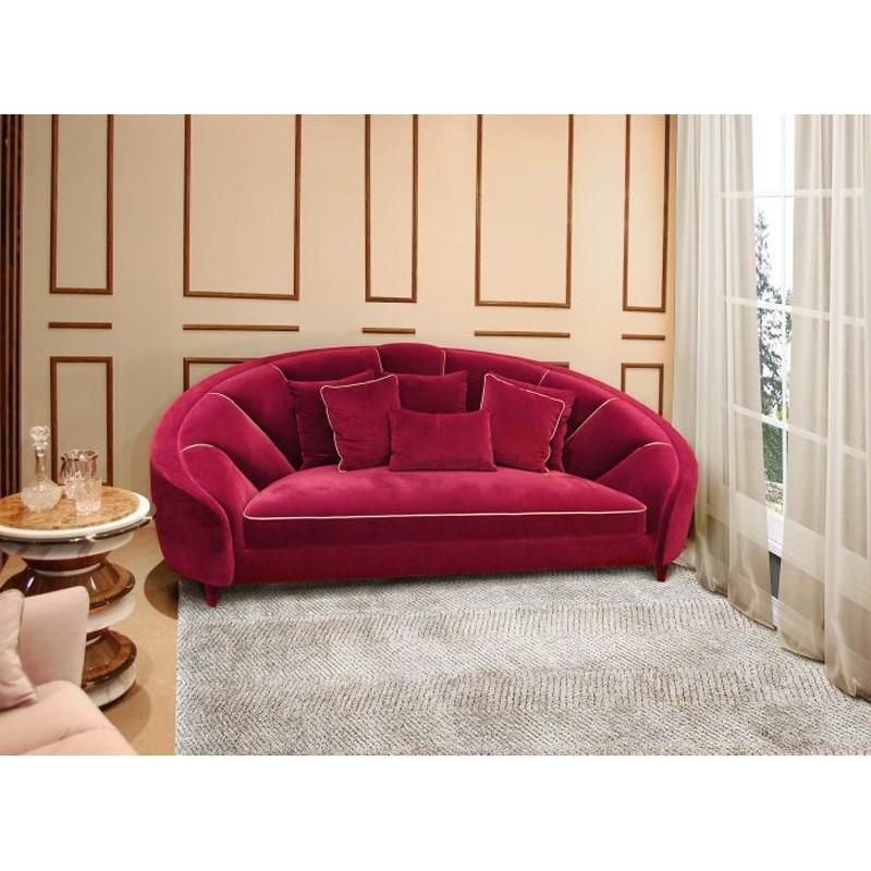 Sofa im Art-déco-Stil mit geschwungener Silhouette im Angebot 2