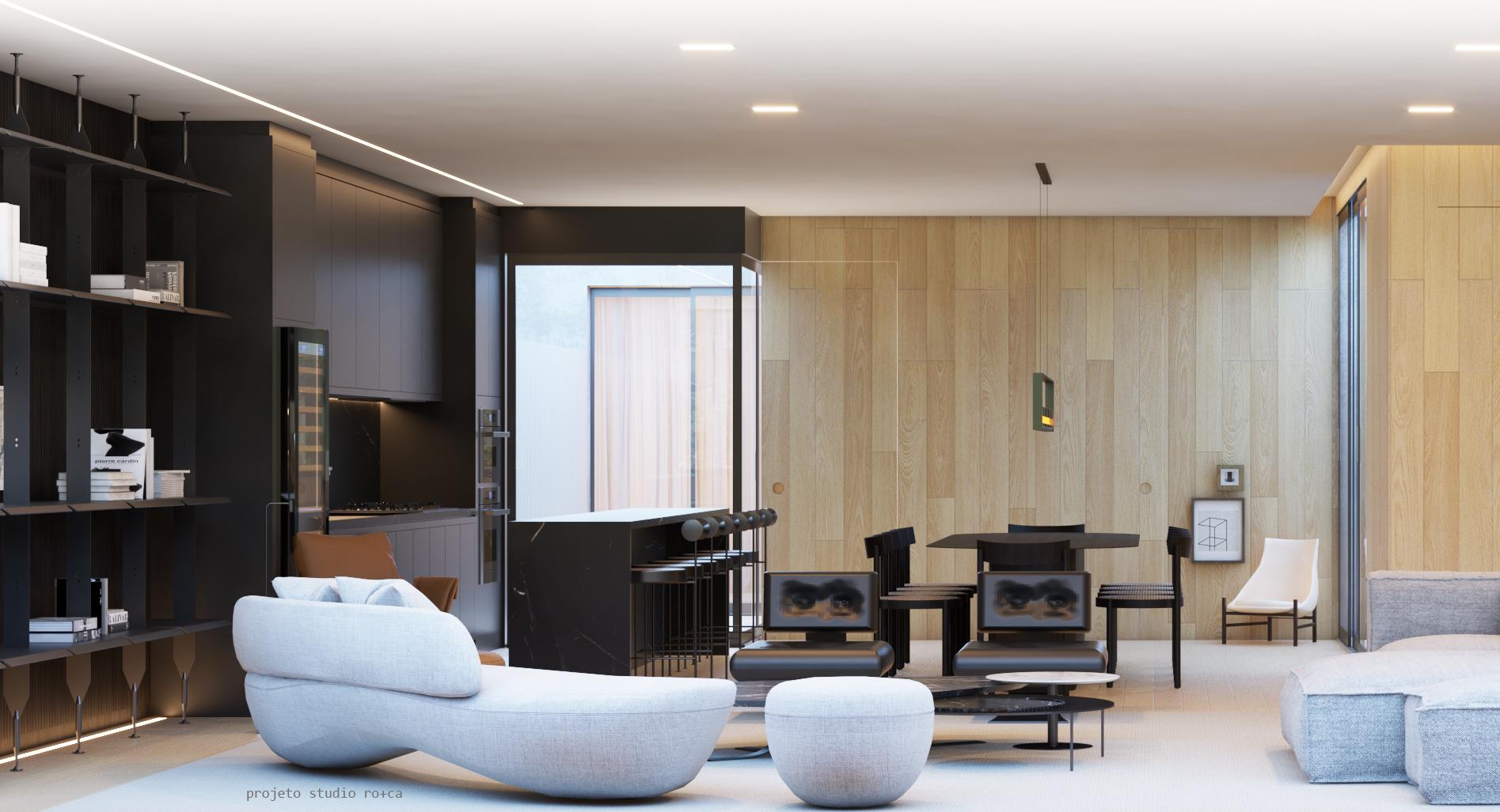 Moderne Sofa Sense, canapé incurvé contemporain de Tiago Curioni en vente