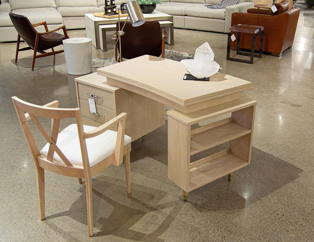 Modern Contemporary Curved Writing Desk with Matching Desk Chair