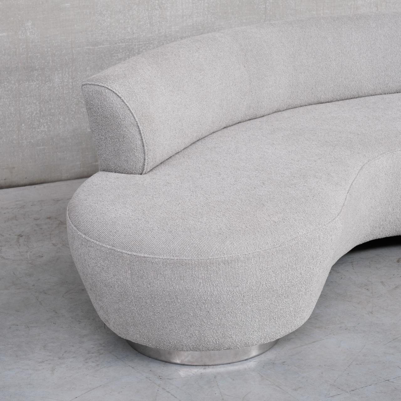 Contemporary Curvy Sofa in the Style of Vladmir Kagan 1