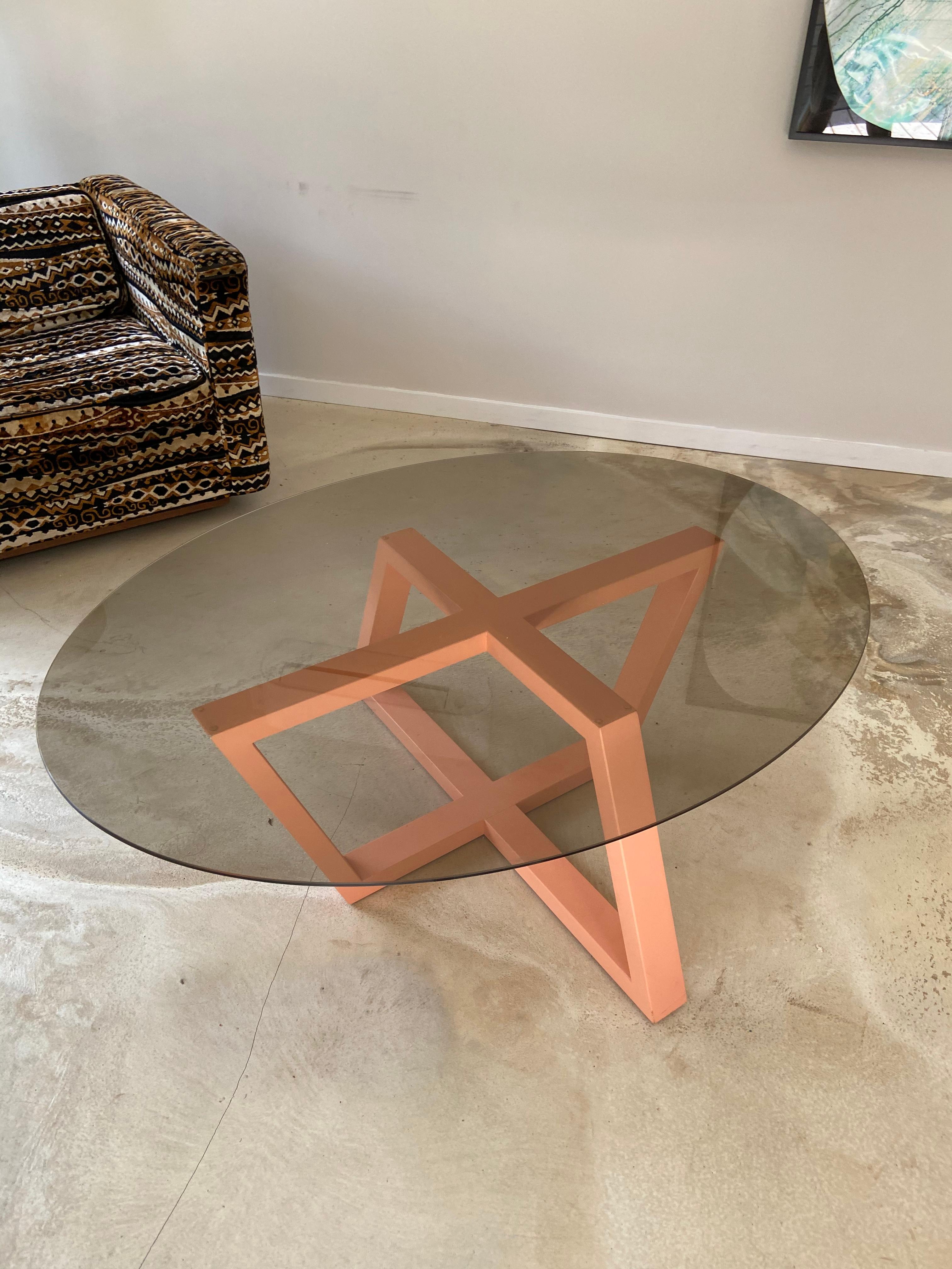 Contemporary Custom Color Way Wooden Coffee Table by Studio Melrose For Sale 1